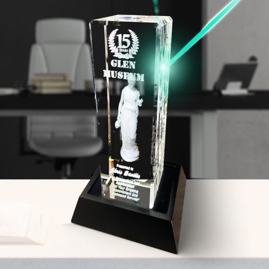 3D Crystal Tall Pillar Award main product photo
