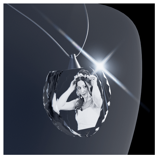 2D Crystal Heart Necklaces main product photo