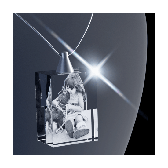 2D Crystal Rectangle Necklaces main product photo
