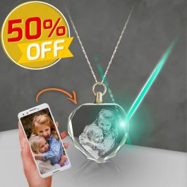 2D Crystal Heart Necklaces